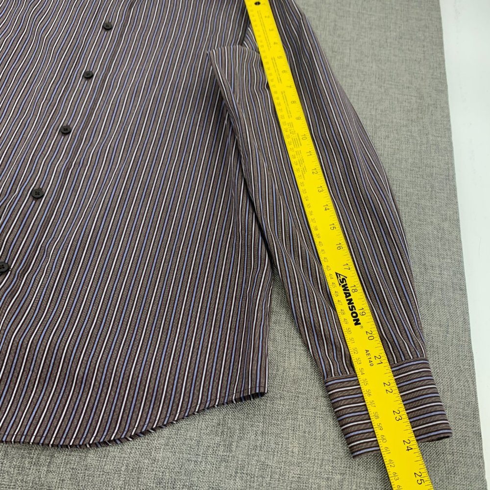 Men's Express Design Studio Button Down Shirt Premium Woven Cotton Medium Modern - Picture 14 of 16